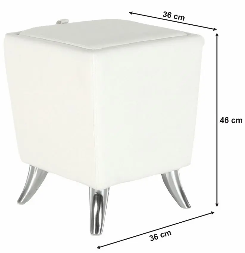 Puf Mobhaus Dars New (White/Chrome) - 6