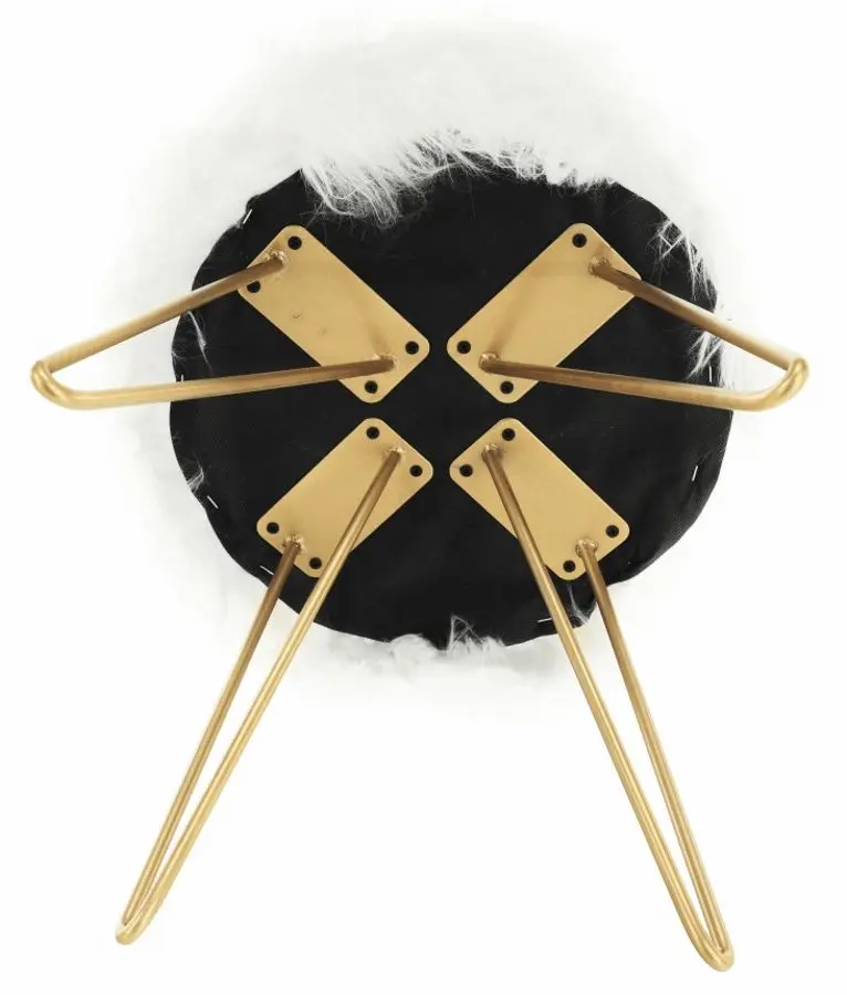 Puf Mobhaus Jamina (White/Golden)