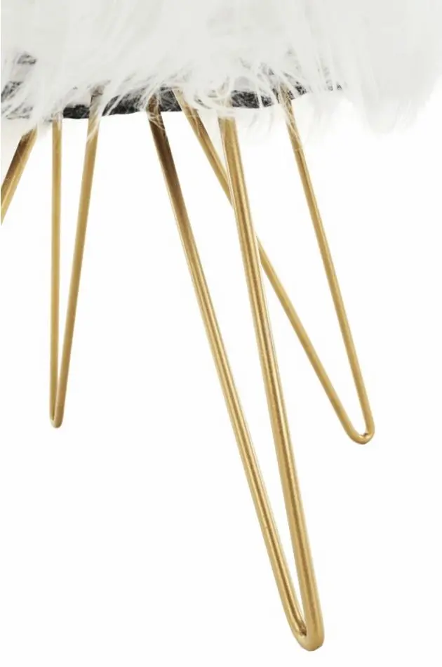 Puf Mobhaus Jamina (White/Golden)