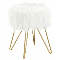 Puf Mobhaus Jamina (White/Golden)