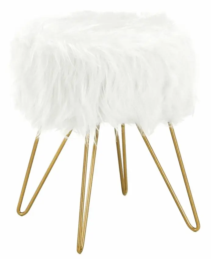 Puf Mobhaus Jamina (White/Golden)