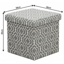 Puf Mobhaus Marlo (Gray/White) Thumb