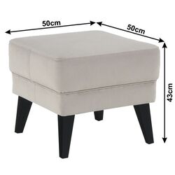 Puf Mobhaus Rodeza (Cream/Black) Thumb