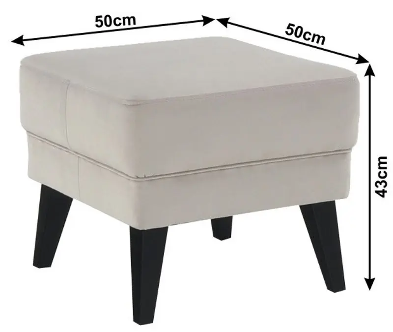 Puf Mobhaus Rodeza (Cream/Black)