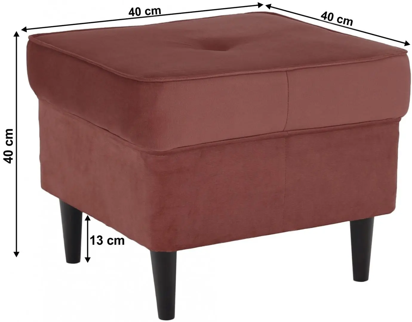 Пуф Mobhaus Rufino 2 New (Antique Pink/Walnut) - 2