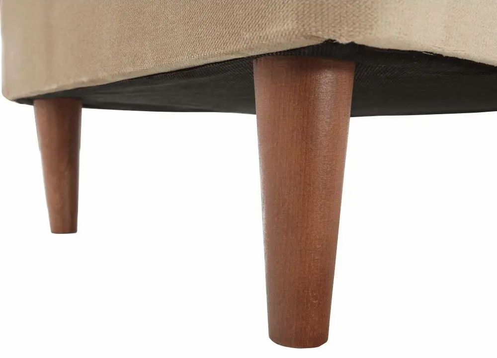 Puf Mobhaus Rufino (Golden Beige/Walnut) - 4