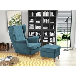 Puf Mobhaus Rufino (Petrol/Beech) Thumb