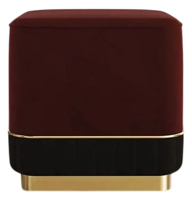 Puf ModaLife Demre (Dark Red/Black)