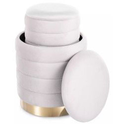 Set de pufuri Signal Britta (Light Beige) Thumb