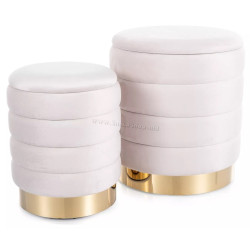 Set de pufuri Signal Britta (Light Beige)