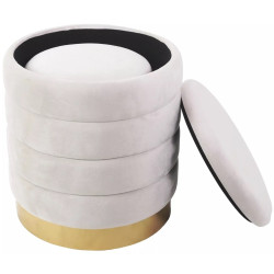 Set de pufuri Signal Britta (Light Beige) Thumb