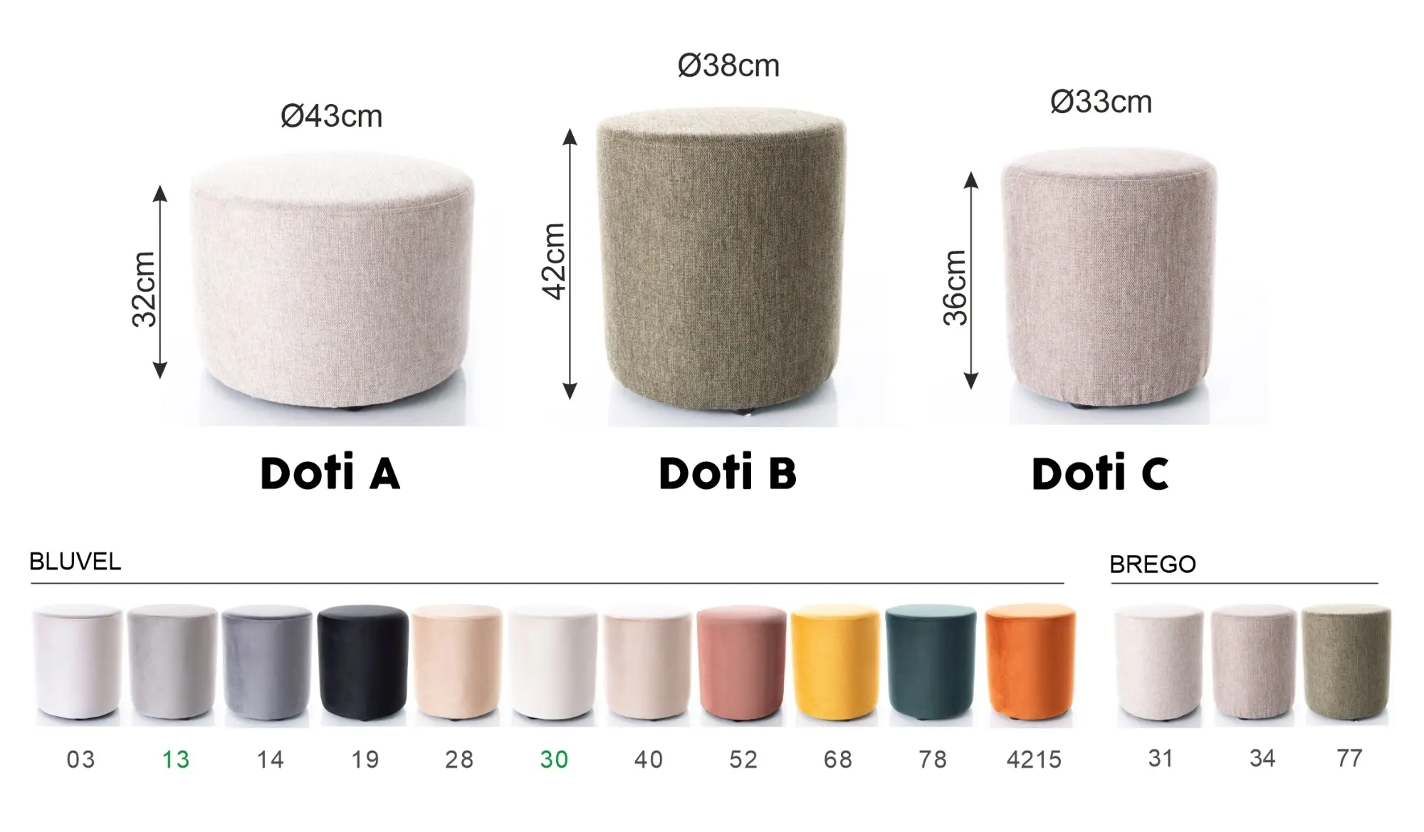 Пуф Signal Doti A Bluvel 30 (Light Beige)