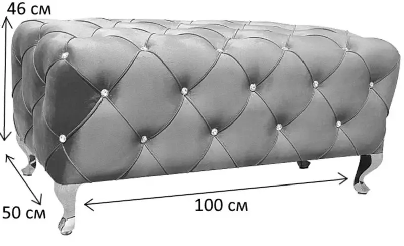 Пуф Signal Hestia Velvet (Gray Light/Silver)