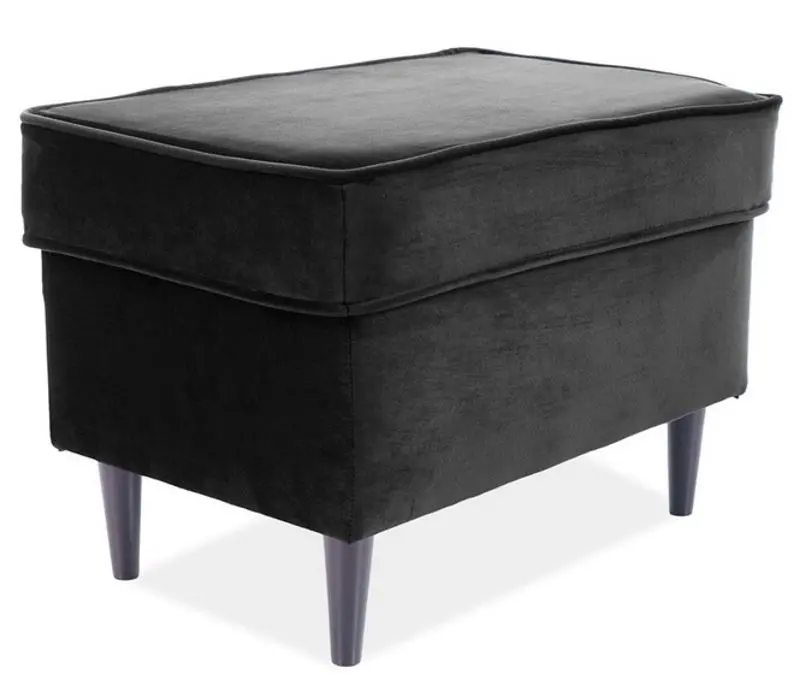 Puf Signal Ron Velvet (Black/Wenge)