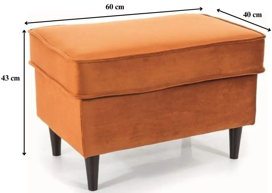 Puf Signal Ron Velvet (Cinnamon/Wenge) - 2