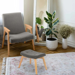 Puf-suport pentru picioare pentru fotoliu Sofotel Norse 2054 (Dark Grey/Natural)