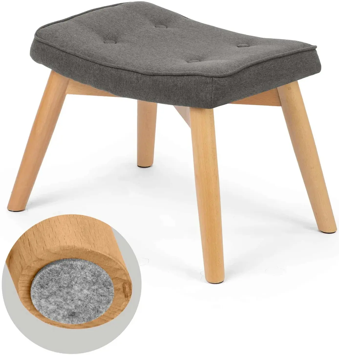 Puf-suport pentru picioare pentru fotoliu Sofotel Norse 2054 (Dark Grey/Natural) - 5