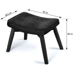 Puf-suport picioare pentru fotoliu Sofotel Norse 2057 (Black) Thumb