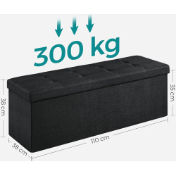 Bancheta Songmics LSF077B01 (Ink Black) Thumb