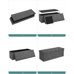 Банкетка Songmics LSF077G04 (Dark Grey) Thumb