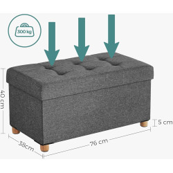 Банкетка Songmics LSF16GYZ (Dark Grey) Thumb