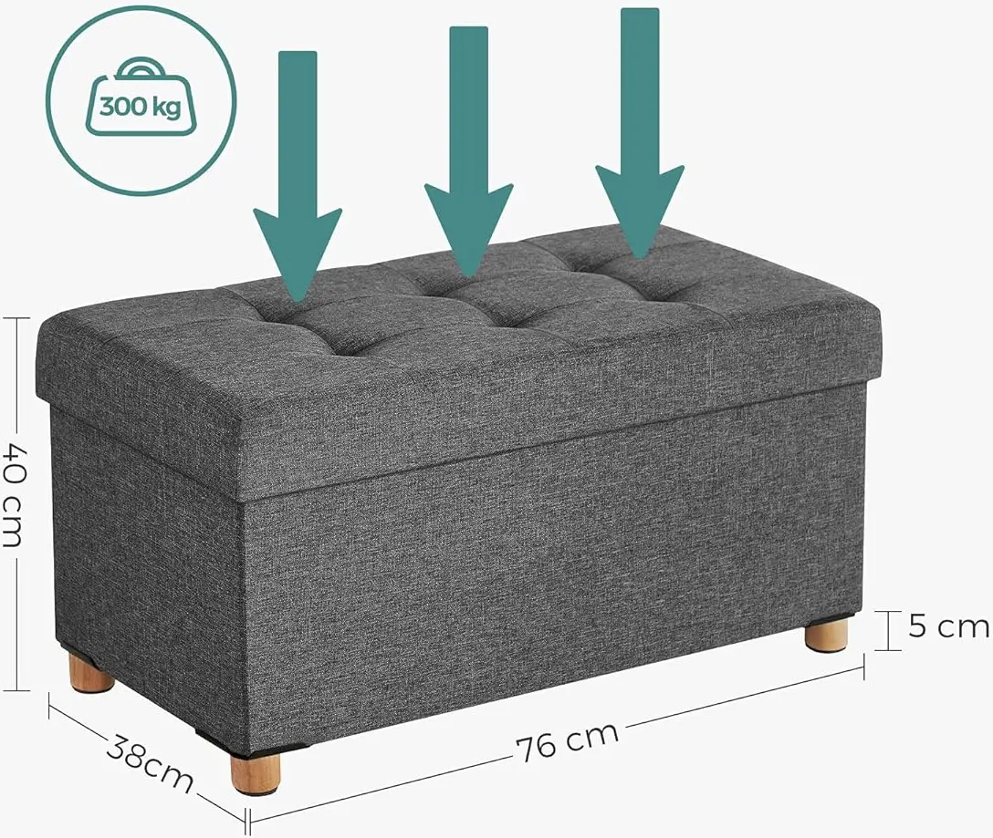 Банкетка Songmics LSF16GYZ (Dark Grey)