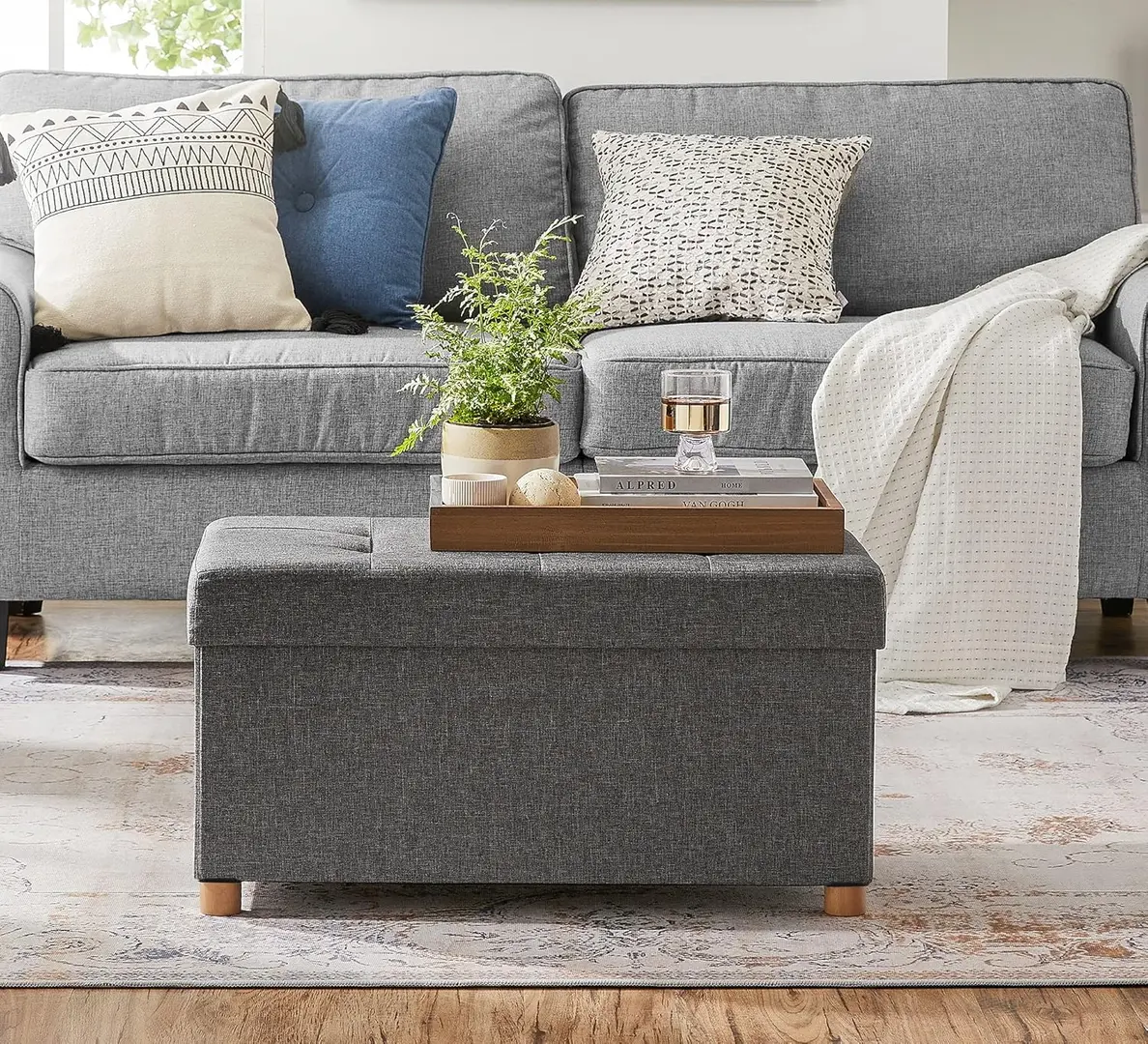 Банкетка Songmics LSF16GYZ (Dark Grey)