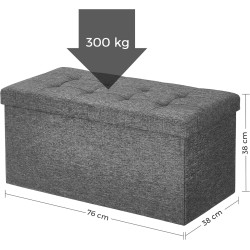 Банкетка Songmics LSF46GYZ (Dark Grey) Thumb