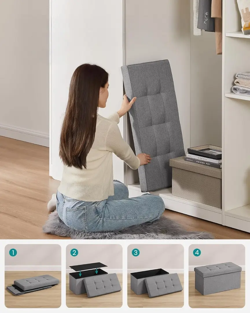 Банкетка Songmics LSF47G (Light Grey)