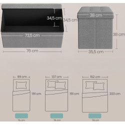 Банкетка Songmics LSF47G (Light Grey) Thumb