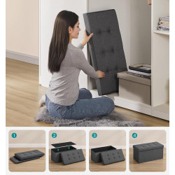 Банкетка Songmics LSF47K (Dark Grey) Thumb