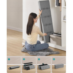 Банкетка Songmics ULSF77G (Light Grey) Thumb