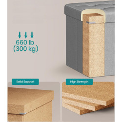 Банкетка Songmics ULSF77G (Light Grey) Thumb