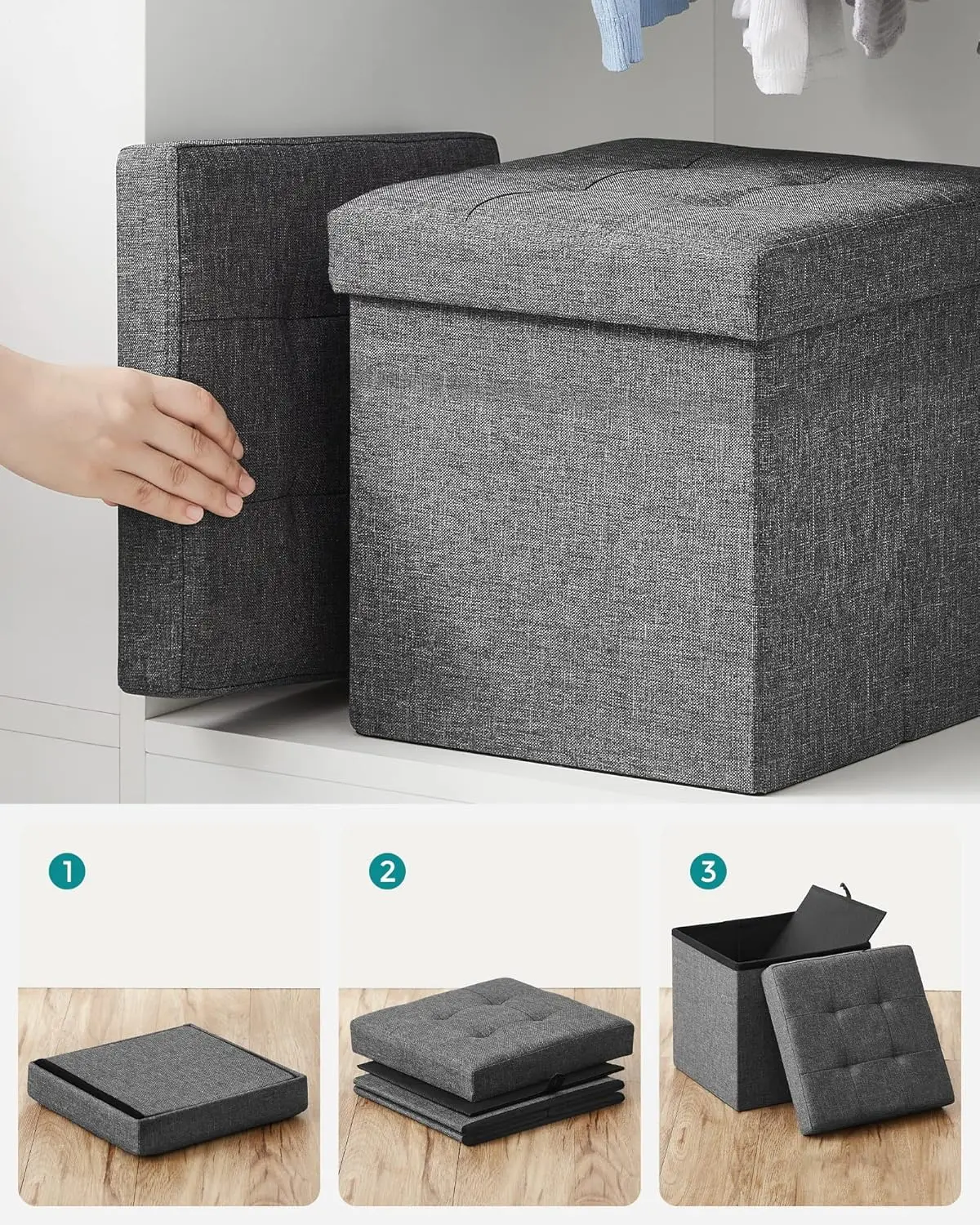 Пуф Songmics LSF028G01 (Dark Grey)