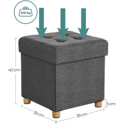 Пуф Songmics LSF14GYZ (Slate Grey) Thumb