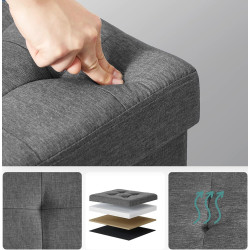 Пуф Songmics LSF27Z (Dark Grey) Thumb