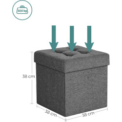 Пуф Songmics LSF27Z (Dark Grey) Thumb
