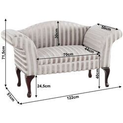 Canapea Tempo Kondela Fabricio (Beige/Gray/Cherry) Thumb