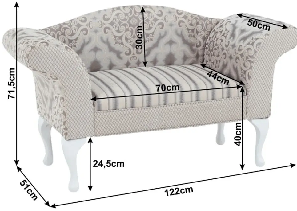 Canapea Tempo Kondela Fabricio (Cream/Gray)