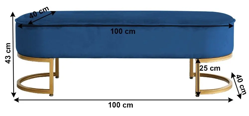 Bancheta Tempo Kondela Mirila New (Blue/Golden)