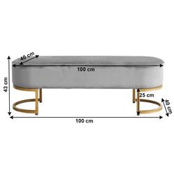 Bancheta Tempo Kondela Mirila New (Gri/Golden) Thumb