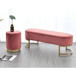 Банкетка Tempo Kondela Mirila New (Pink/Golden) Thumb