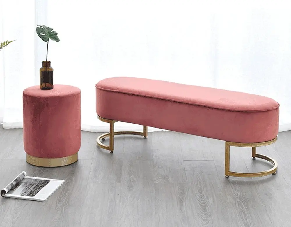 Банкетка Tempo Kondela Mirila New (Pink/Golden) - 2