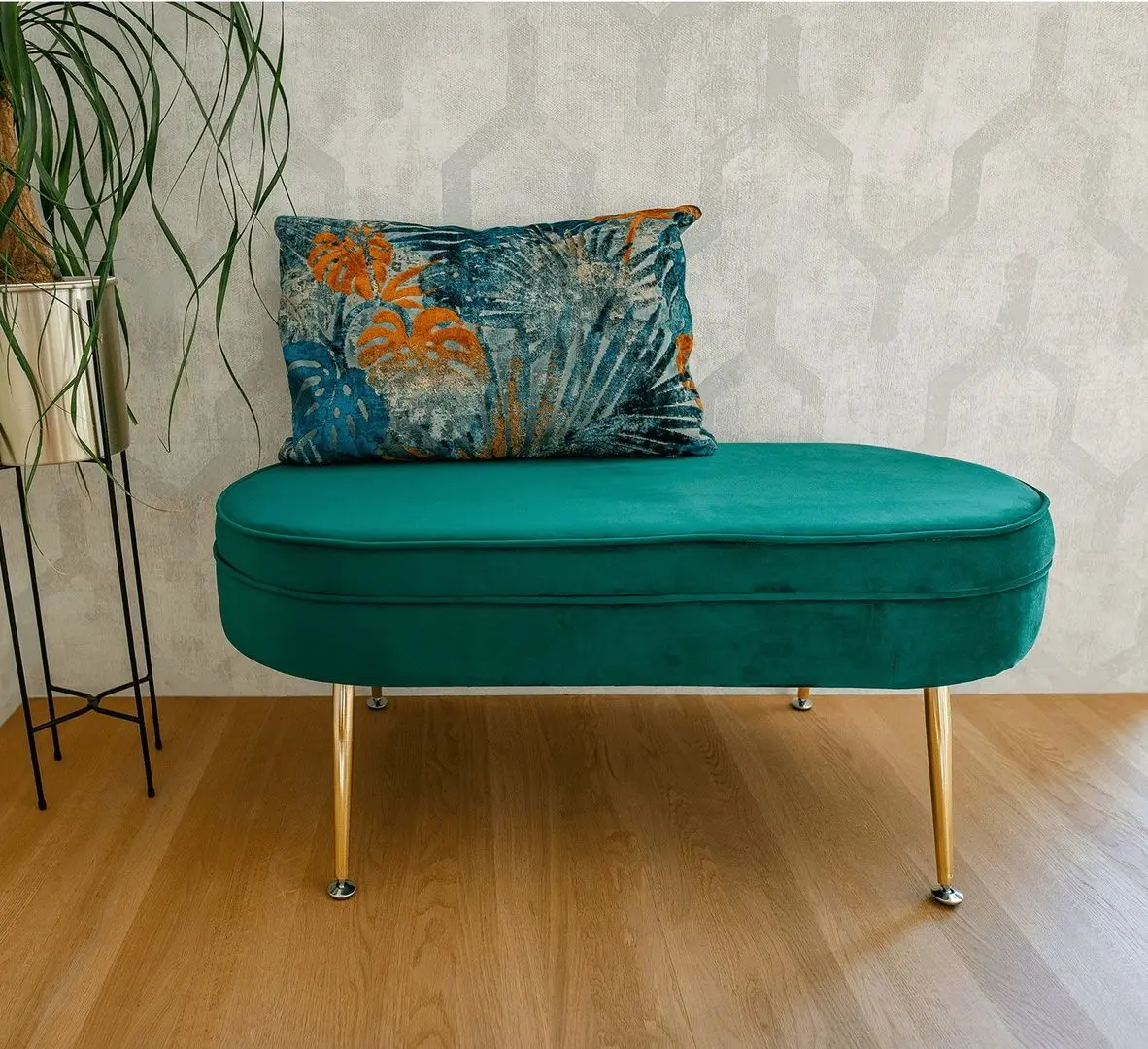 Bancheta Tempo Kondela Noblin Typ 2 (Emerald/Golden)