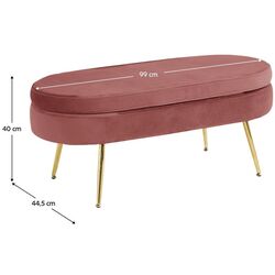 Bancheta Tempo Kondela Noblin Typ 2 (Pink/Golden) Thumb