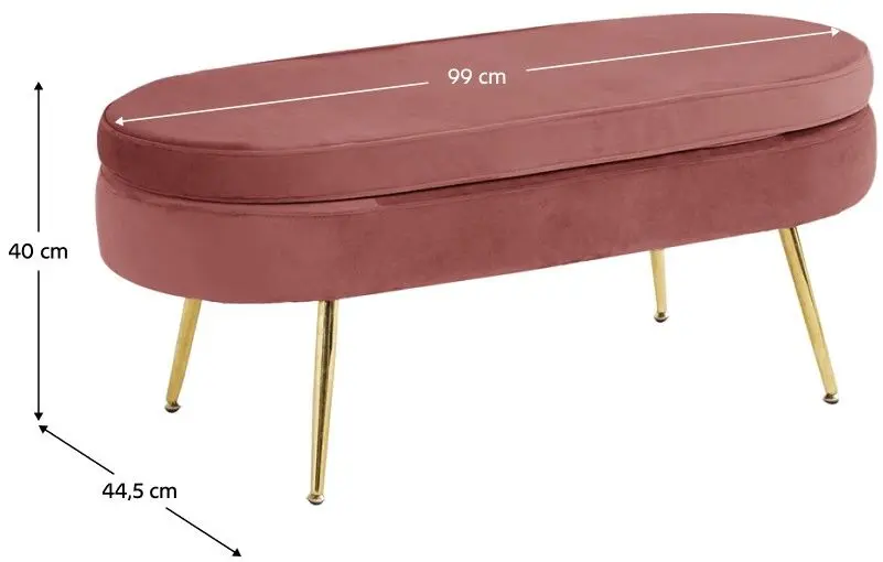 Bancheta Tempo Kondela Noblin Typ 2 (Pink/Golden)