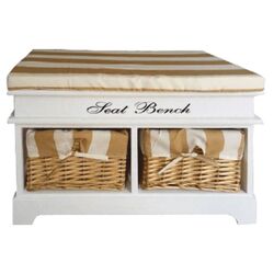 Bancheta Tempo Kondela Seat Bench 4 (White/Honey)