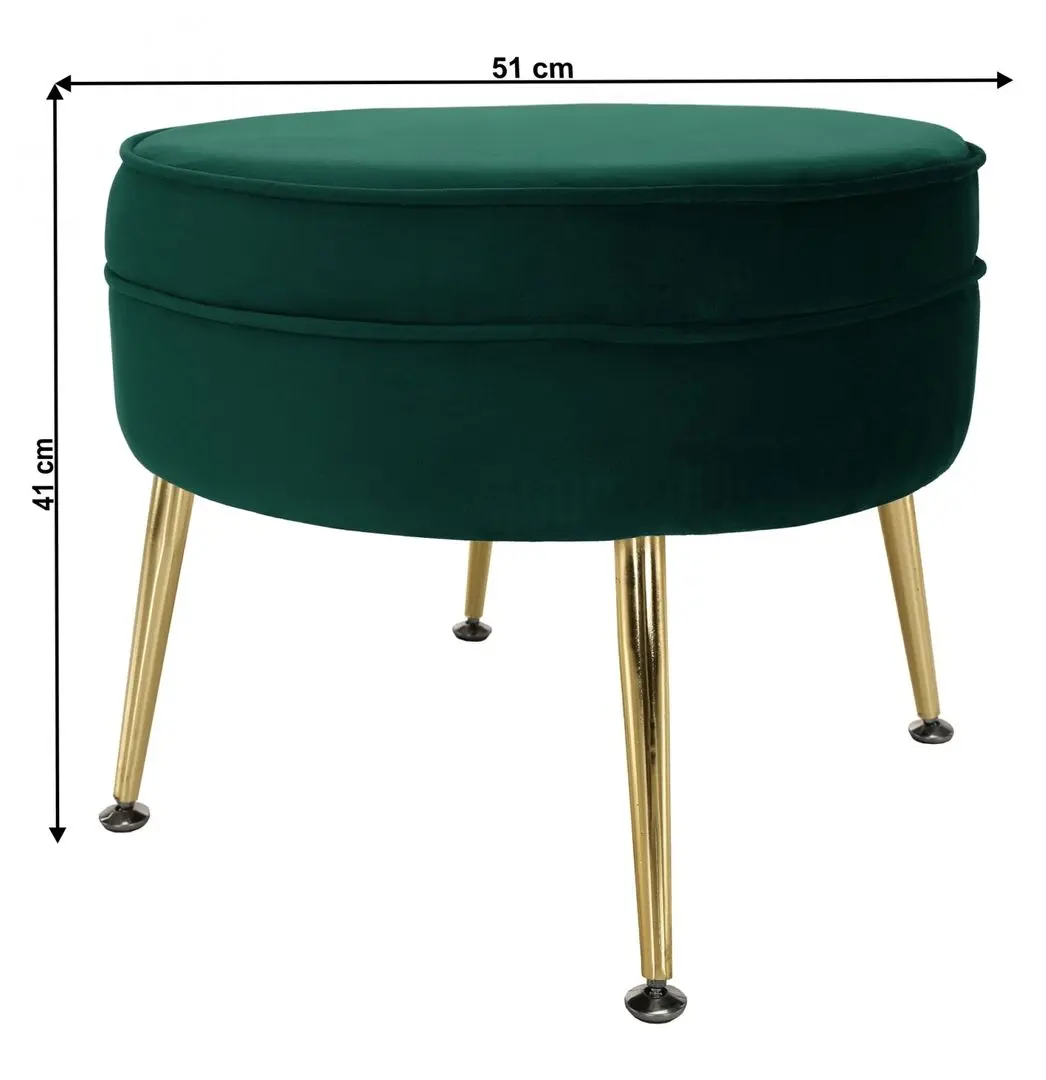 Puf Tempo Kondela Noblin New Typ 1 (Green/Golden)