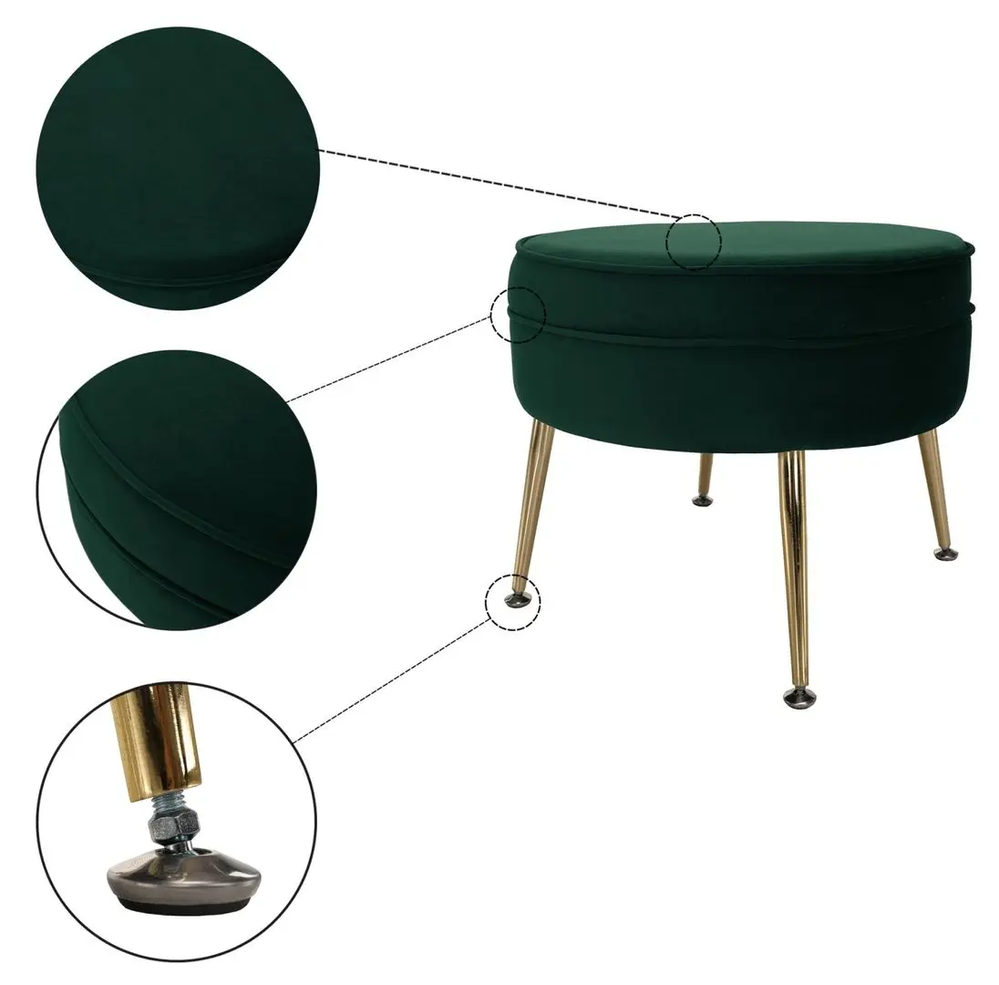 Puf Tempo Kondela Noblin New Typ 1 (Green/Golden)