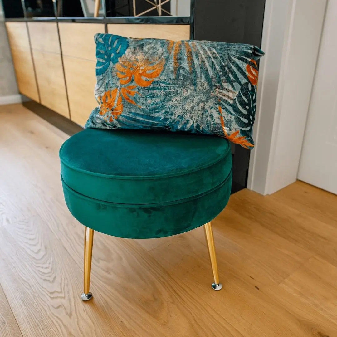 Puf Tempo Kondela Noblin New Typ 1 (Green/Golden)